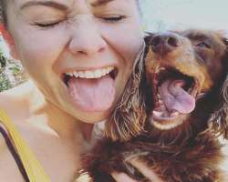 The actress is an animal lover and adopted a female dog whom she named Gertie.